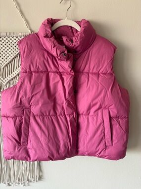 Old Navy Pink Puffer Vest